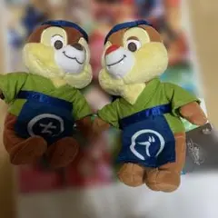 ディズニー　チップとデール　和菓子屋　ぬいぐるみ　キーチェーンセット