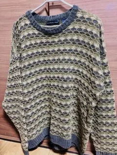 northern isles ヴィンテージ3Dニット 1990年 総柄 デザイン