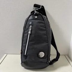 【新品同様】Orobianco オロビアンコ ボディバッグ デニム×レザー　黒