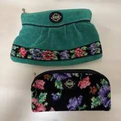 FEILER 花柄ポーチ 2点セット