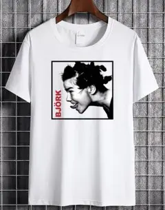 新品☆Tシャツ☆上質コットン☆男女兼用☆ビョーク☆白☆XL-XXL☆人気デザインのサムネイル