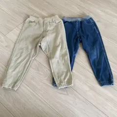 無印　らくらく動けるテーパードパンツ　2枚セットのサムネイル