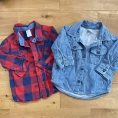 H&M & babygap長袖シャツ2枚組