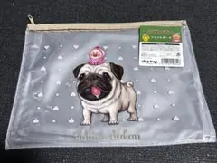 こびとづかん　カクレモモジリ　パグ　フラットポーチ