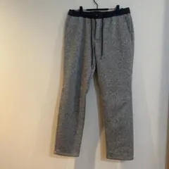 COMME CA ISM グレー フリース スリムフィットパンツ