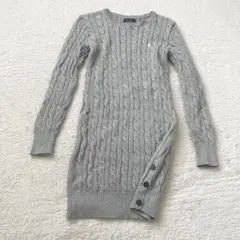 Polo Ralph Lauren ケーブルニットワンピース グレー