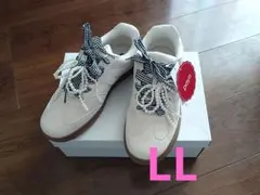 【新品】しまむら ayano パールリボンスニーカー アイボリー LLサイズのサムネイル