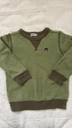 ミキハウス ダブルビー カーキ トレーナー 110cm