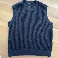 UNIQLO ブラック ノースリーブニット XL