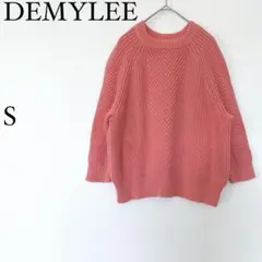 デミリー DEMYLEE ローゲージニット S ピンク ラグラン ゆったり 秋冬