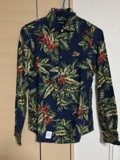 DOWBL 花柄 ボタニカル柄 柄シャツ 長袖シャツ 42 Mのサムネイル