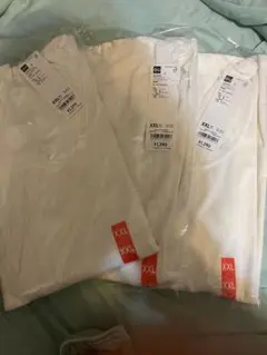 GUさんのウォームリブレースUネックTです