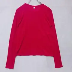 ジーユー ソフト シアー クルー ネック T 長袖 M