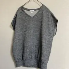 【AimaDesign】ノースリーブカットソー　グレー　L　レディース