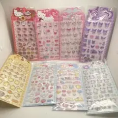 海外正規品 キティ サンリオキャラクターズ 立体シール 8種セット まとめ売り