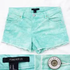 FOREVER 21 ミントグリーン ショートパンツ (US27)