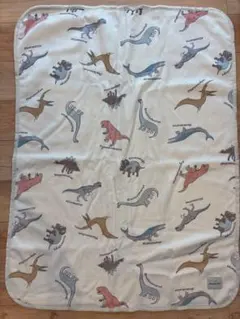 恐竜柄リバーシブルブランケット 約95cm x 75cm