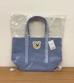 【新品】フェイラー オールドテディワッペントートバッグ ブルー 小サイズ 旧作のサムネイル