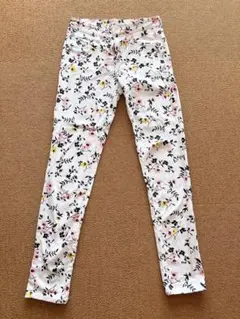 ローリーズファーム　花柄スキニーパンツ ホワイト
