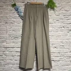 【新品未使用】GU ジーユー タックワイドパンツ スラックス ベージュ L