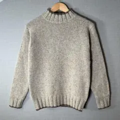 【EAST BOY】ウール100% ネップモックネックセーター (7 S)