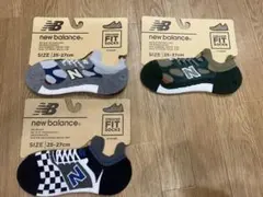 新品未使用 25-27 ニューバランス スニーカーソックス 3足組