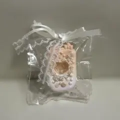 携帯　ガラケー　オレンジ　タバスクイーズ　捏捏