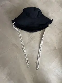 美品✨off-white オフ ホワイト　バケットハット 帽子 ブラック 美品 オフホワイト off-white ブラック ロゴ バケットハット