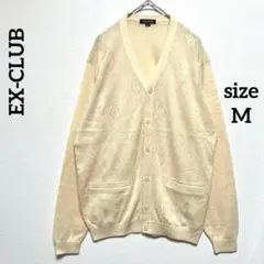 も*も様 1240☆イーエックスクラブ サマーニット 麻混 カーディガン M ベのサムネイル