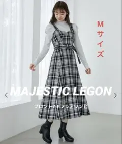 フロントZIPフレアワンピ