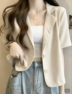 SHEIN ジャケット 半袖 アプリコットのサムネイル