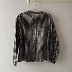 無印良品　フランネル　チェック柄長袖シャツ Mサイズ