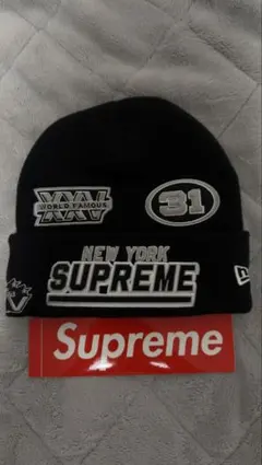 Supreme 25FW New Era Football Beanie 黒
