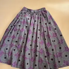 LE CLASZK フレアスカート 紫とグレーのサムネイル