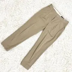 アンタイトル ベージュ テーパードパンツ Sサイズ 伸縮性 タック入り 着回し