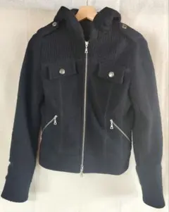 COMME CA DU MODE フード付き黒ジャケット 9号(Mサイズ)