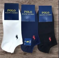 POLO ポロラルフローレン ショートソックス　コットン　３足 Gのサムネイル