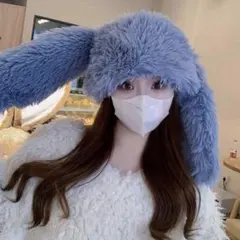 ハロウィンうさぎ耳ファー帽子 韓国風 推し活 コスプレ ライブ フェスにも✧*。