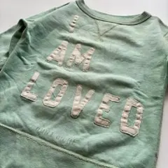 DENIM DUNGAREE スウェット 110 キッズ ワッペン グリーン