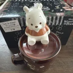 Café de HUNNY マシュマロ風マグカップ くまのプーさん フタ付き