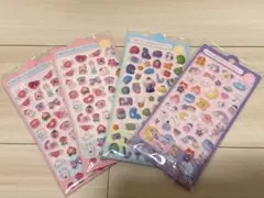 ボンボンドロップ風シール ぷくぷくシール 3D 立体 アニマル 4枚セット