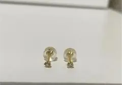 K18ダイヤモンドスターピアス(片耳、キャッチ無し) - メルカリ