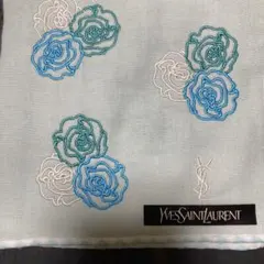 Yves Saint Laurent ガーゼハンカチ ローズ刺繍のサムネイル