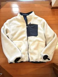 【ikka】未使用　リバーシブル切り替えボアブルゾン