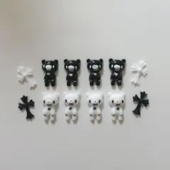 カスタムボールペン ビーズ くま パーツ BIG 黒 白 ／1個55円 - メルカリ