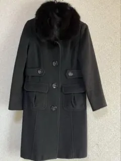 VIVA PRESTO 黒 ファー付きコート サイズ38 期間限定でお値下げ