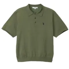 Ada. // U.S. POLO ASSN. ニット ポロシャツ　半袖　カーキ