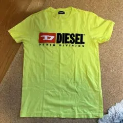 DIESEL ディーゼル　蛍光イエロー 半袖Tシャツ　ロゴプリント　サイズ12のサムネイル