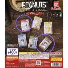 スヌーピー パッケージミニチュアコレクション(2個セット)