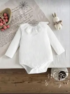 ホワイトレースロンパース 3-6M
